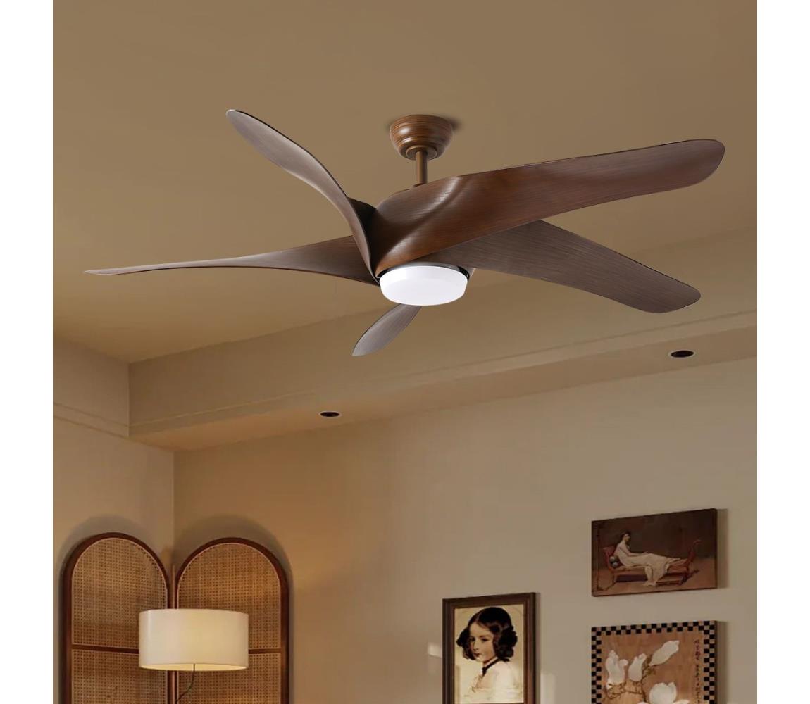 ZE ZE - LED Stropný látor LUCCA LED/18W/230V Wi-Fi Tuya hnedá + DO