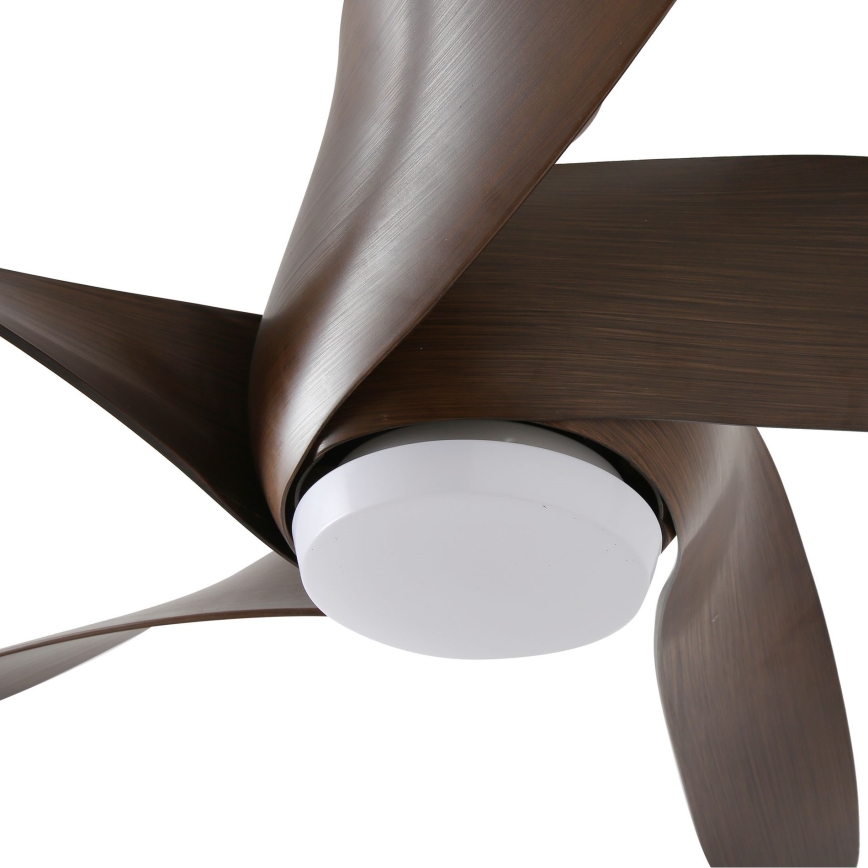 ZEVENTI - LED Stropný ventilátor LUCCA LED/18W/230V 3000-6000K Wi-Fi Tuya hnedá + diaľkové ovládanie