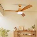 ZEVENTI - LED Stropný ventilátor MARE LED/24W/230V 3000-6000K Wi-Fi Tuya dub + diaľkové ovládanie
