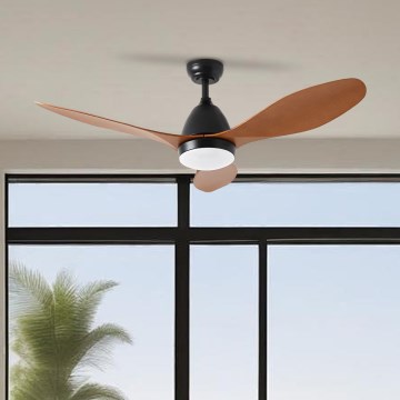 ZEVENTI - LED Stropný ventilátor MURO LED/18W/230V 3000-6000K Wi-Fi Tuya čierny + diaľkové ovládanie