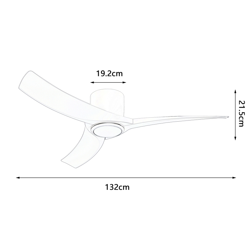 ZEVENTI - LED stmievateľný stropný ventilátor ORBITO LED/24W/230V 3000/4000/6000K Wi‑Fi Tuya čierny + diaľkové ovládanie