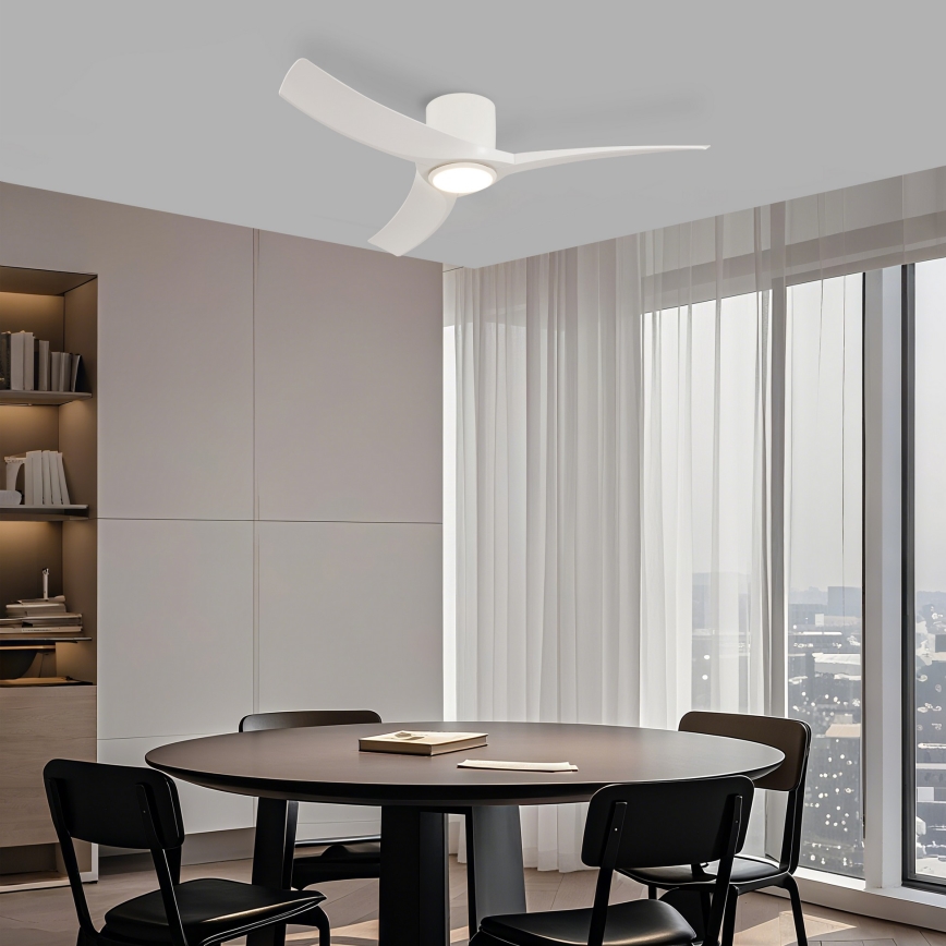 ZEVENTI - LED stmievateľný stropný ventilátor ORBITO LED/24W/230V 3000/4000/6000K Wi-Fi Tuya biela + diaľkové ovládanie