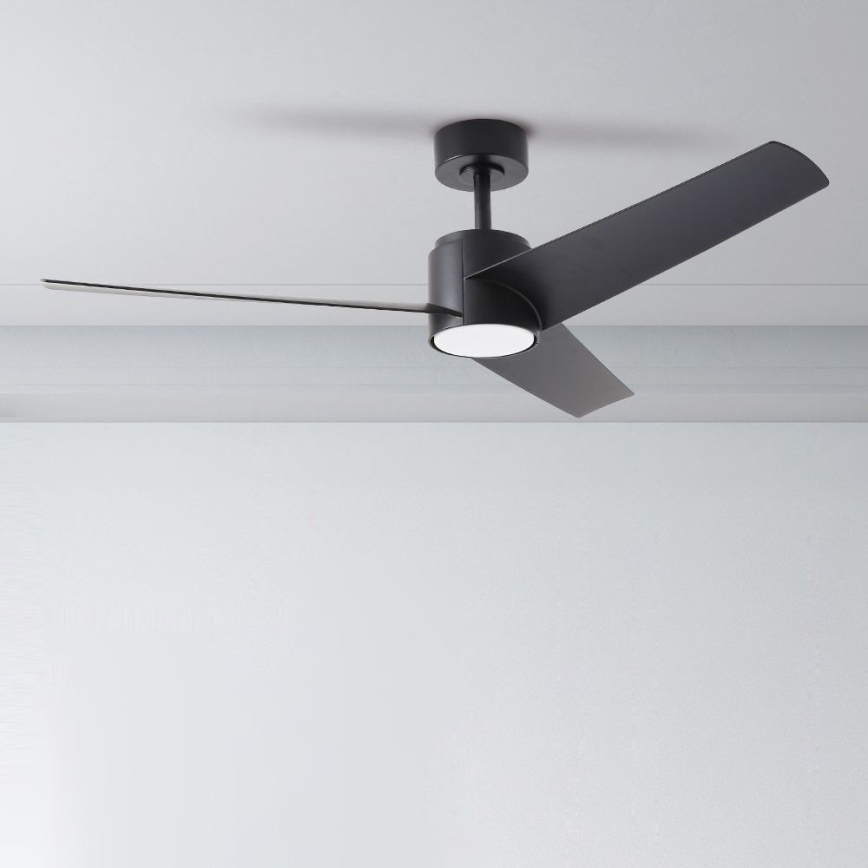 ZEVENTI - LED Stropný ventilátor ORVIETO LED/18W/230V 3000-6000K Wi-Fi Tuya čierny + diaľkové ovládanie