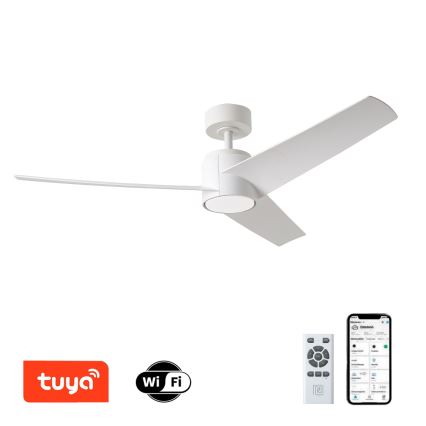 ZEVENTI - LED Stmievateľný stropný ventilátor ORVIETO LED/18W/230V 3000-6000K Wi-Fi Tuya biela + diaľkové ovládanie
