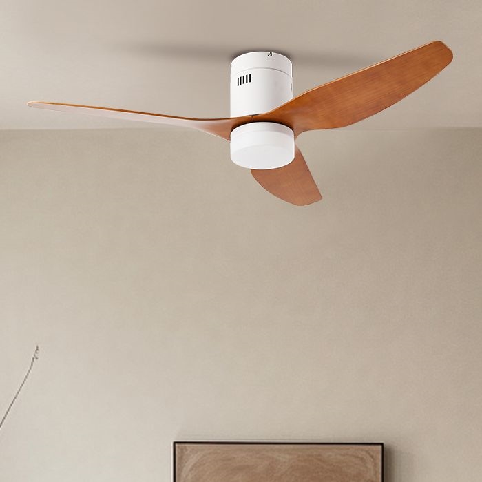 ZEVENTI - LED Stropný ventilátor PADUA LED/18W/230V 3000-6000K Wi-Fi Tuya biela/hnedá + diaľkové ovládanie