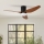 ZEVENTI - LED Stropný ventilátor PADUA LED/18W/230V 3000-6000K Wi-Fi Tuya čierna/hnedá + diaľkové ovládanie
