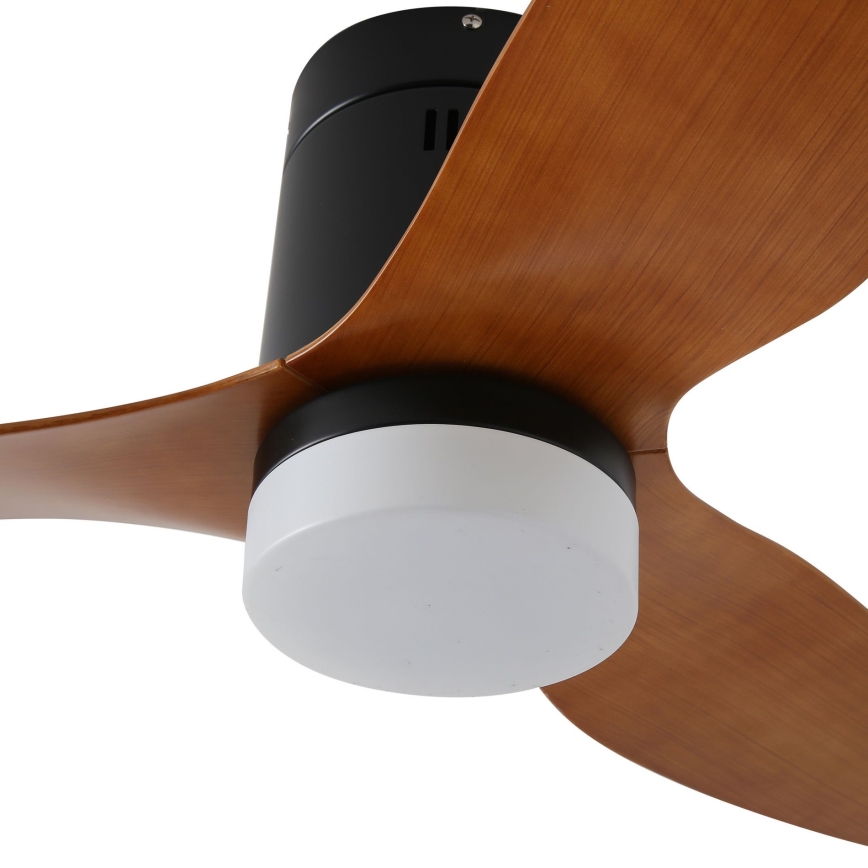 ZEVENTI - LED Stmievateľný stropný ventilátor PADUA LED/18W/230V 3000-6000K Wi-Fi Tuya čierna/hnedá + diaľkové ovládanie