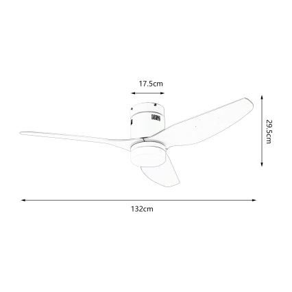 ZEVENTI - LED stropný ventilátor PADUA LED/18W/230V 3000/4000/6000K Wi-Fi Tuya čierny + diaľkové ovládanie