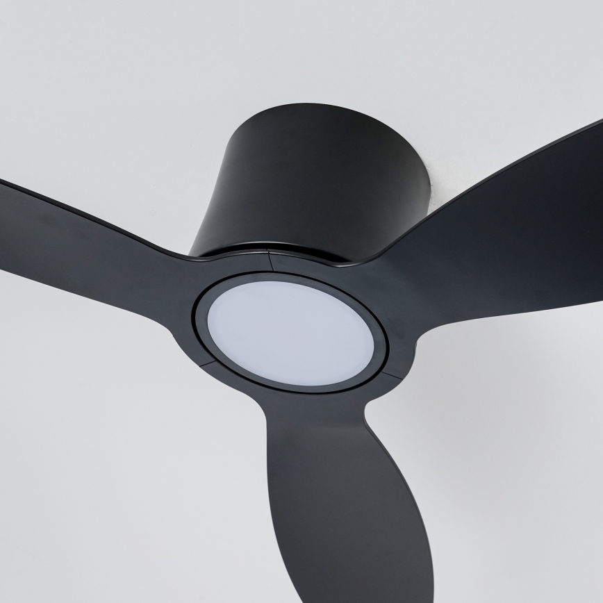 ZEVENTI - stmievateľný LED stropný ventilátor VENTORA LED/24W/230V 3000/4000/6000K Wi-Fi Tuya čierny + diaľkové ovládanie