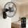 ZEVENTI - Nástenný ventilátor FANNY 45W/230V pr. 41 cm čierny + diaľkové ovládanie