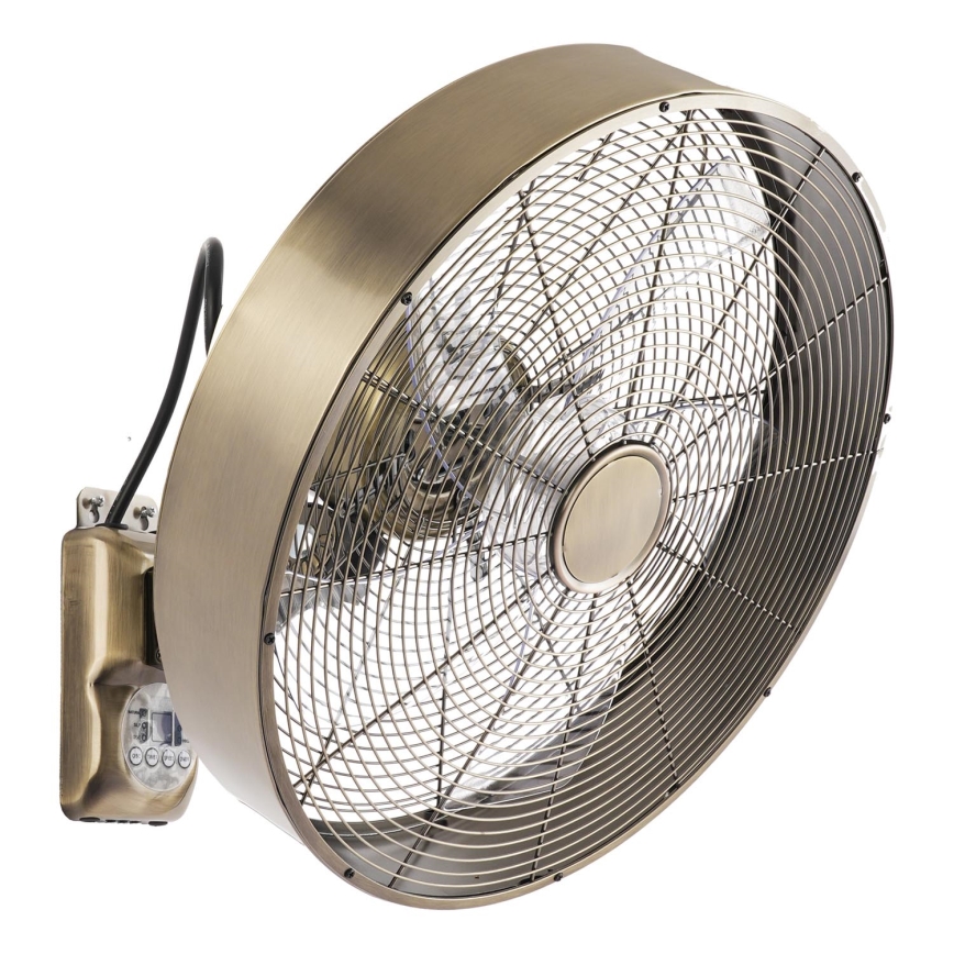 ZEVENTI - Nástenný ventilátor FANNY 50W/230V bronzový + diaľkové ovládanie
