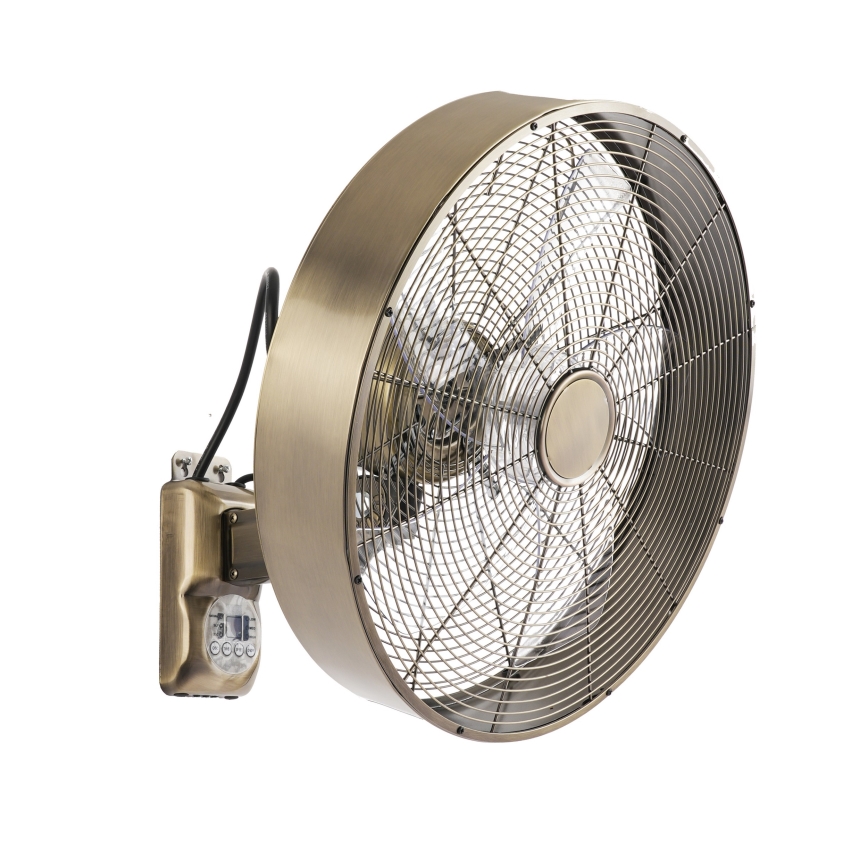 ZEVENTI - Nástenný ventilátor FANNY 50W/230V bronzový + diaľkové ovládanie
