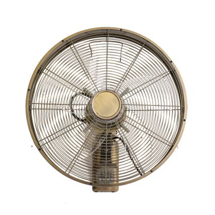 ZEVENTI - Nástenný ventilátor FANNY 50W/230V bronzový + diaľkové ovládanie