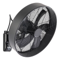 ZEVENTI - Nástenný ventilátor FANNY 50W/230V čierny + diaľkové ovládanie