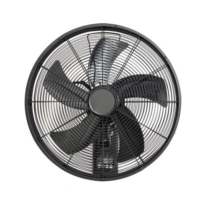 ZEVENTI - Nástenný ventilátor FANNY 50W/230V čierny + diaľkové ovládanie