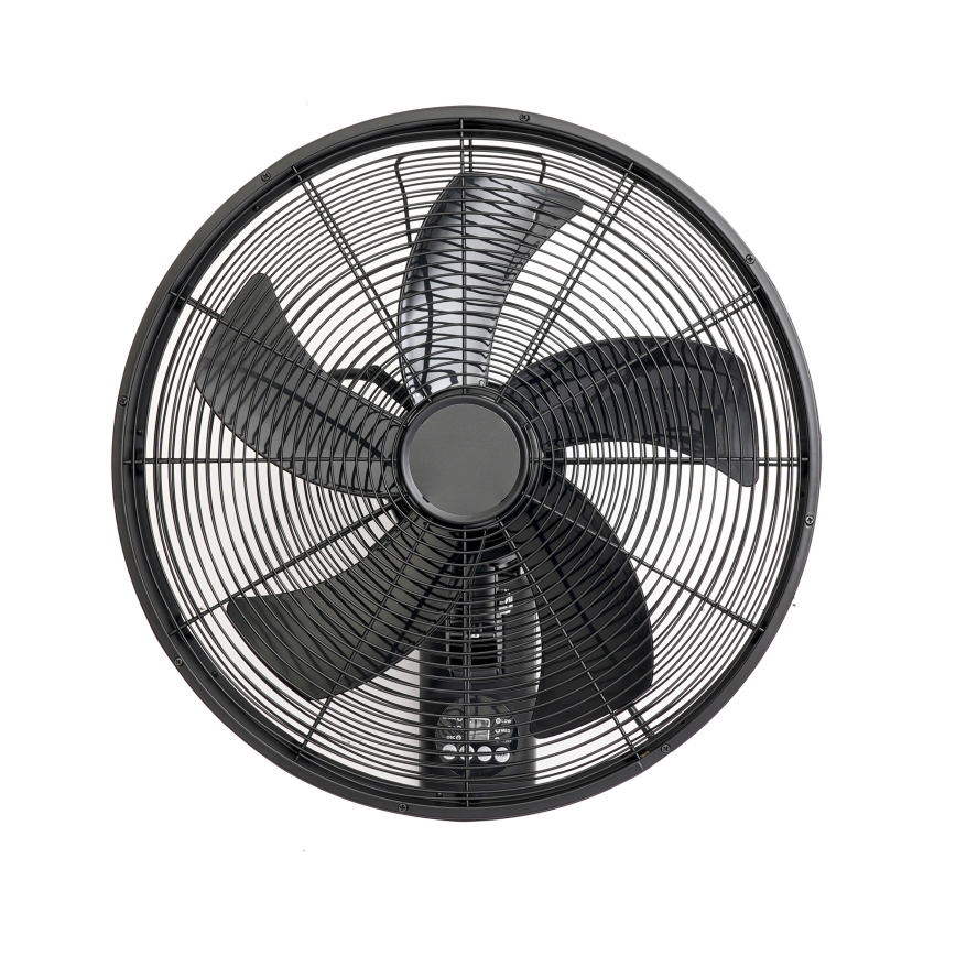 ZEVENTI - Nástenný ventilátor FANNY 50W/230V čierny + diaľkové ovládanie