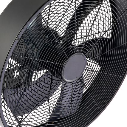 ZEVENTI - Nástenný ventilátor FANNY 50W/230V čierny + diaľkové ovládanie