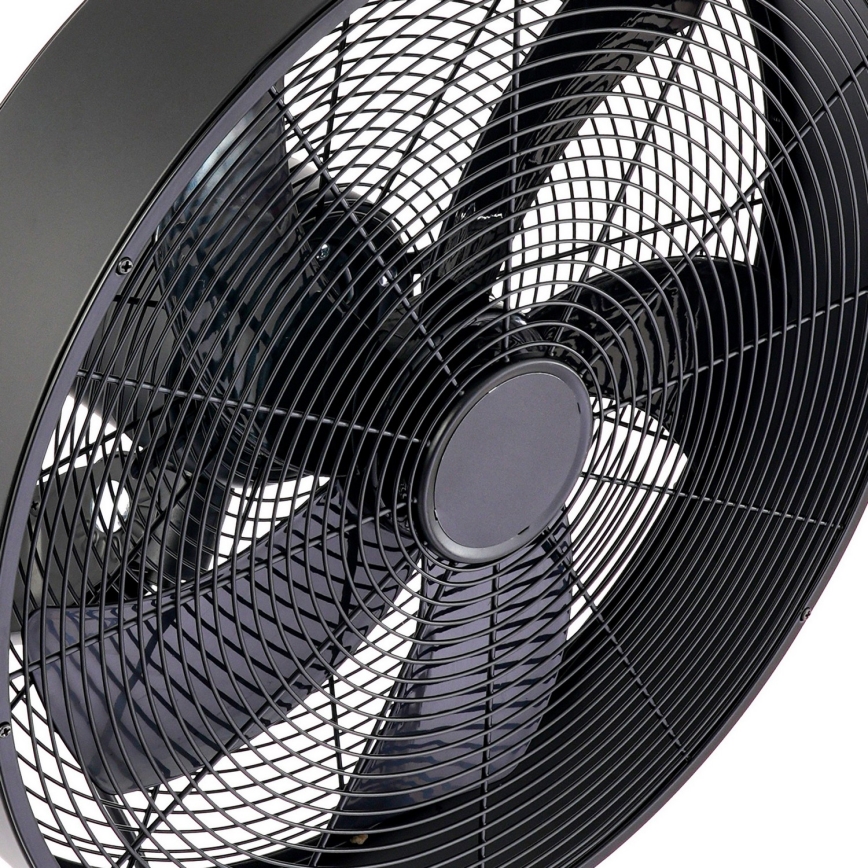 ZEVENTI - Nástenný ventilátor FANNY 50W/230V čierny + diaľkové ovládanie