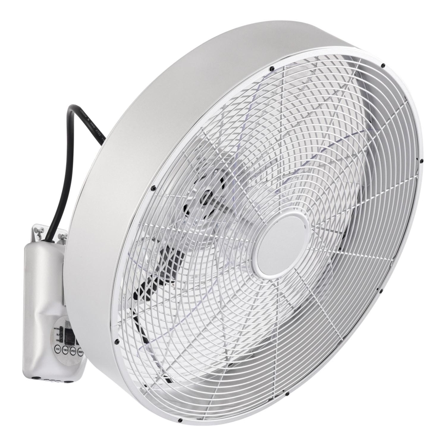 ZEVENTI - Nástenný ventilátor FANNY 50W/230V matný chróm + diaľkové ovládanie