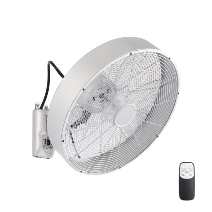 ZEVENTI - Nástenný ventilátor FANNY 50W/230V matný chróm + diaľkové ovládanie