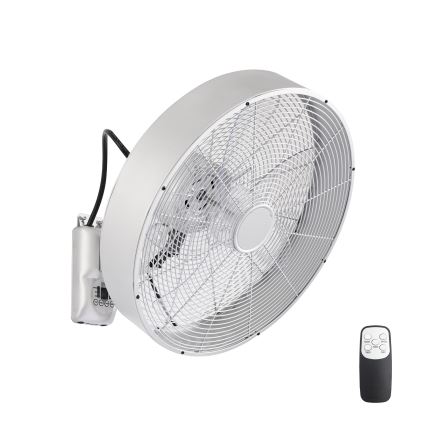 ZEVENTI - Nástenný ventilátor FANNY 50W/230V matný chróm + diaľkové ovládanie