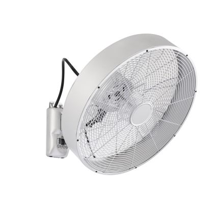 ZEVENTI - Nástenný ventilátor FANNY 50W/230V matný chróm + diaľkové ovládanie