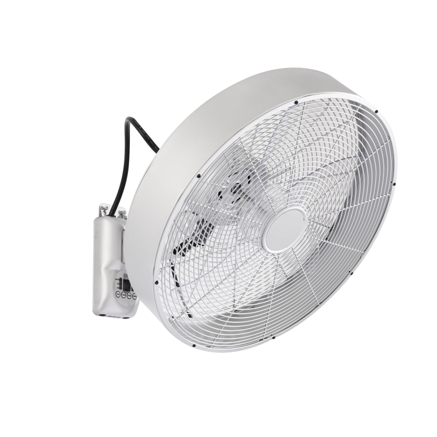 ZEVENTI - Nástenný ventilátor FANNY 50W/230V matný chróm + diaľkové ovládanie
