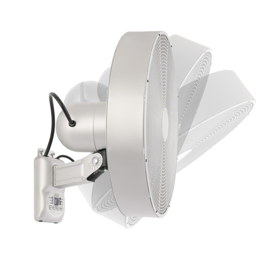 ZEVENTI - Nástenný ventilátor FANNY 50W/230V matný chróm + diaľkové ovládanie