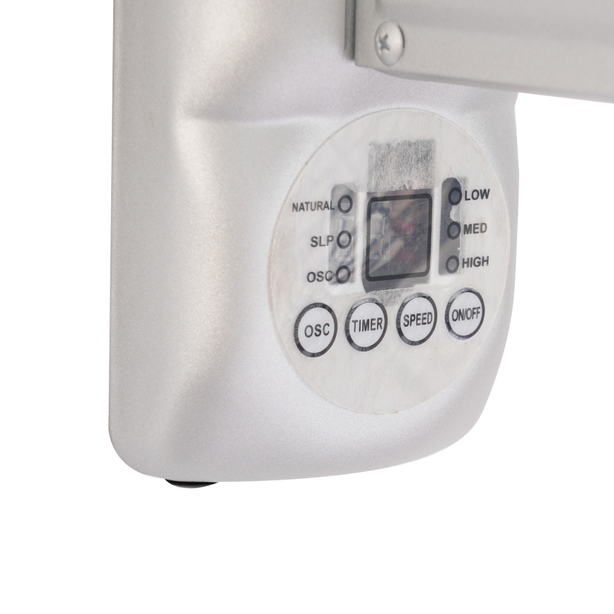 ZEVENTI - Nástenný ventilátor FANNY 50W/230V matný chróm + diaľkové ovládanie