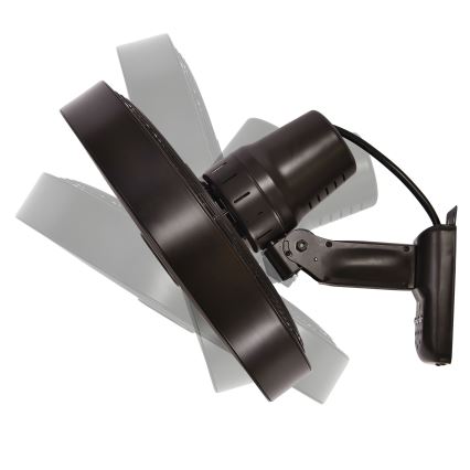 ZEVENTI - Nástenný ventilátor FREEZE 50W/230V pr. 40 cm čierna/hnedá + diaľkové ovládanie