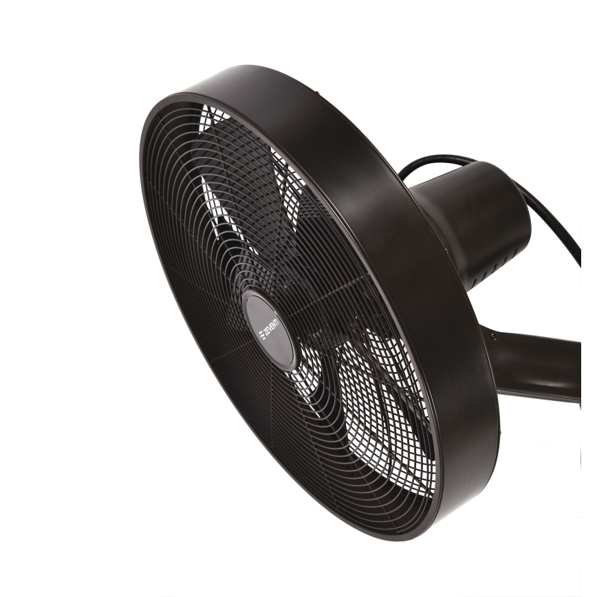 ZEVENTI - Nástenný ventilátor FREEZE 50W/230V pr. 40 cm čierna/hnedá + diaľkové ovládanie