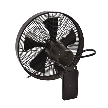 ZEVENTI - Nástenný ventilátor FREEZE 50W/230V pr. 40 cm čierna/hnedá + diaľkové ovládanie
