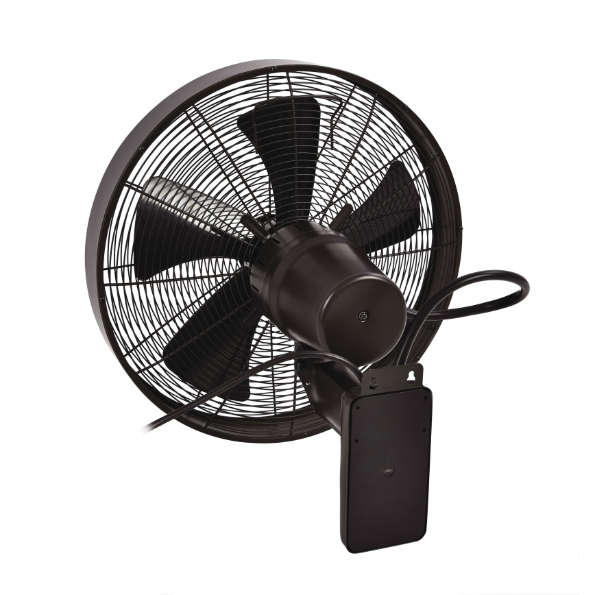 ZEVENTI - Nástenný ventilátor FREEZE 50W/230V pr. 40 cm čierna/hnedá + diaľkové ovládanie