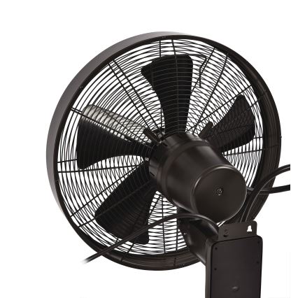 ZEVENTI - Nástenný ventilátor FREEZE 50W/230V pr. 40 cm čierna/hnedá + diaľkové ovládanie