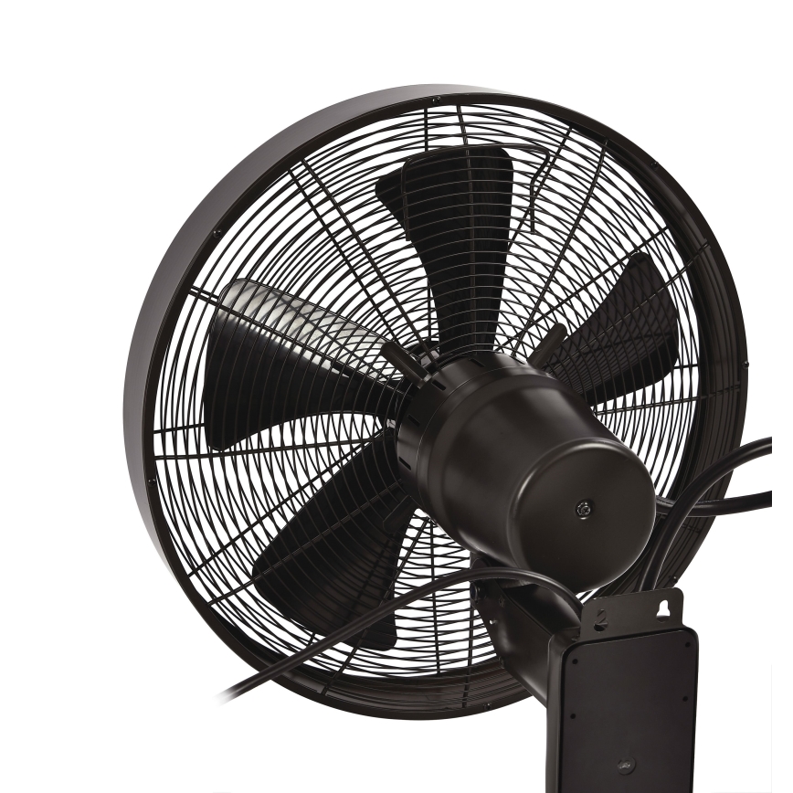 ZEVENTI - Nástenný ventilátor FREEZE 50W/230V pr. 40 cm čierna/hnedá + diaľkové ovládanie