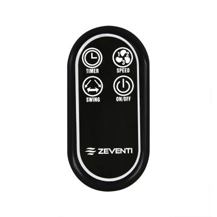 ZEVENTI - Nástenný ventilátor FREEZE 50W/230V pr. 40 cm čierna/hnedá + diaľkové ovládanie