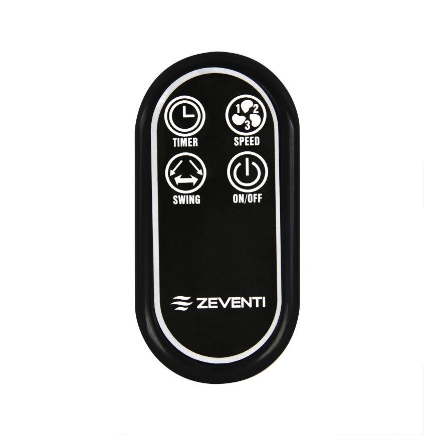 ZEVENTI - Nástenný ventilátor FREEZE 50W/230V pr. 40 cm čierna/hnedá + diaľkové ovládanie