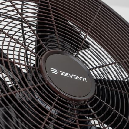 ZEVENTI - Nástenný ventilátor FREEZE 50W/230V pr. 40 cm čierna/hnedá + diaľkové ovládanie