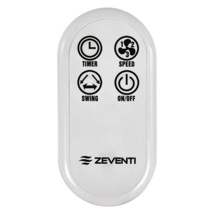 ZEVENTI - Nástenný ventilátor FREEZE 50W/230V pr. 40 cm biela + diaľkové ovládanie
