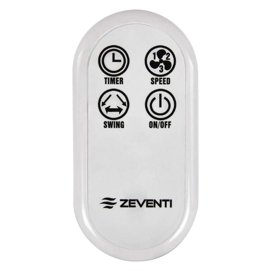 ZEVENTI - Nástenný ventilátor FREEZE 50W/230V pr. 40 cm biela + diaľkové ovládanie