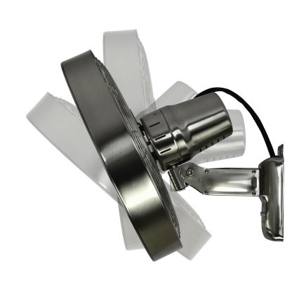 ZEVENTI - Nástenný ventilátor FREEZE 50W/230V pr. 40 cm matný chróm + diaľkové ovládanie