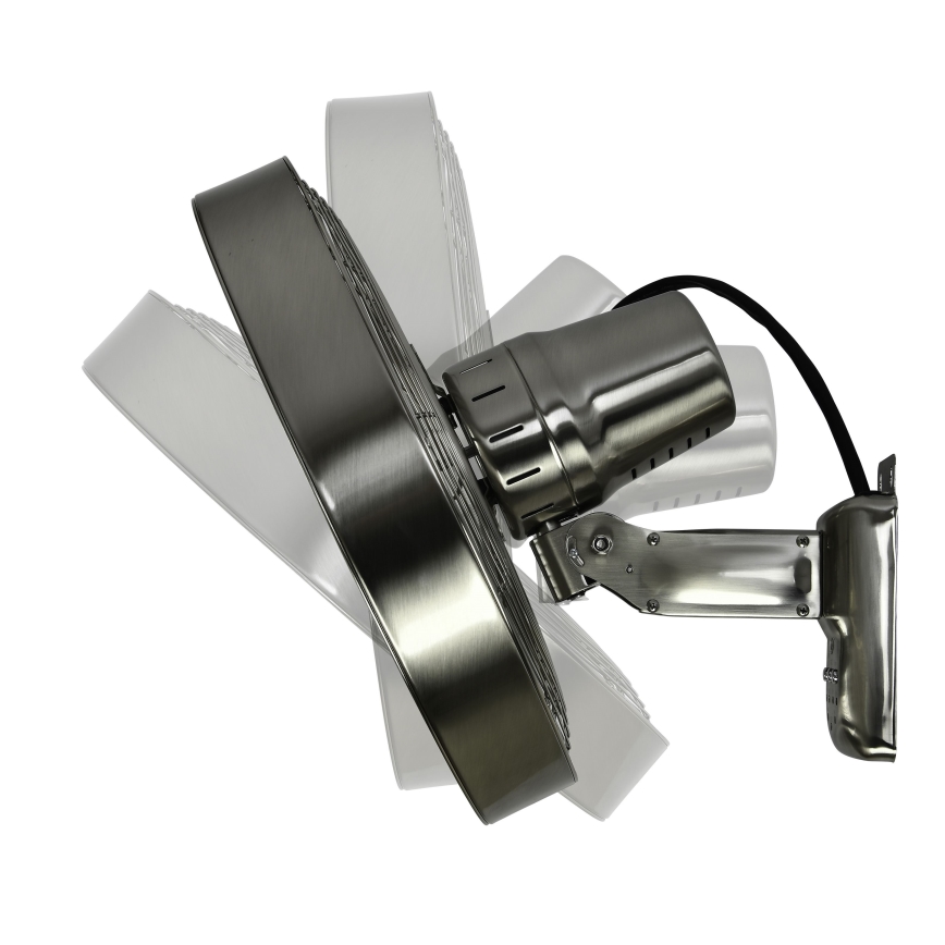 ZEVENTI - Nástenný ventilátor FREEZE 50W/230V pr. 40 cm matný chróm + diaľkové ovládanie