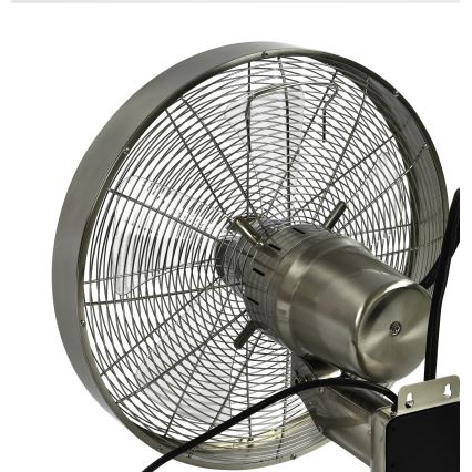 ZEVENTI - Nástenný ventilátor FREEZE 50W/230V pr. 40 cm matný chróm + diaľkové ovládanie