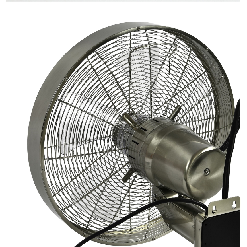 ZEVENTI - Nástenný ventilátor FREEZE 50W/230V pr. 40 cm matný chróm + diaľkové ovládanie
