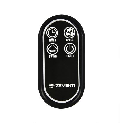 ZEVENTI - Nástenný ventilátor FREEZE 50W/230V pr. 40 cm matný chróm + diaľkové ovládanie