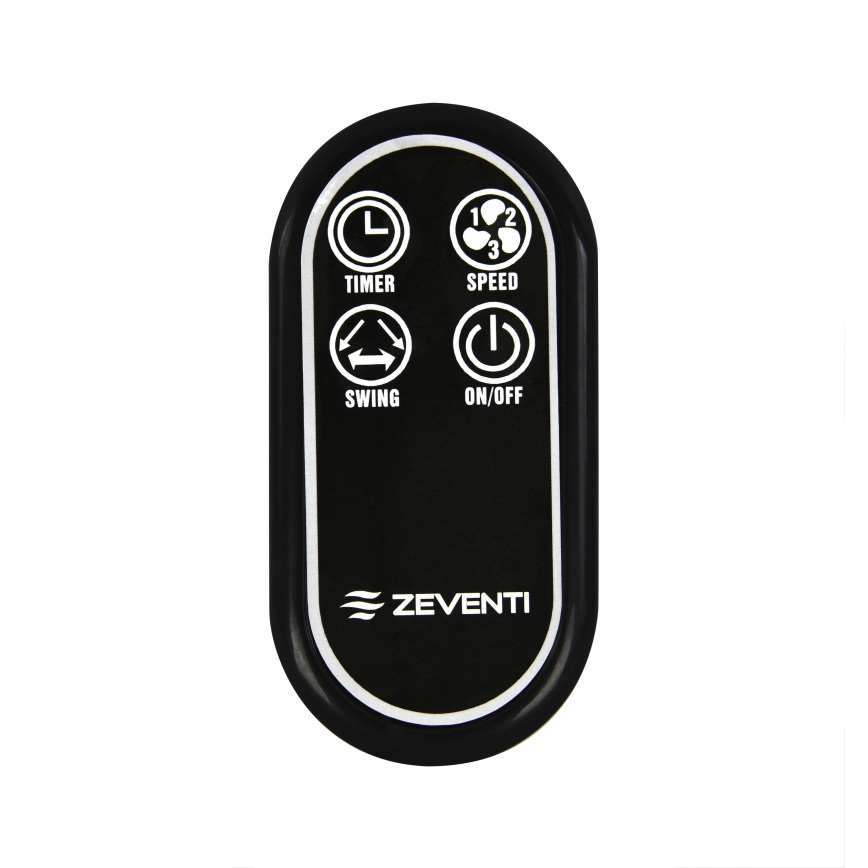 ZEVENTI - Nástenný ventilátor FREEZE 50W/230V pr. 40 cm matný chróm + diaľkové ovládanie