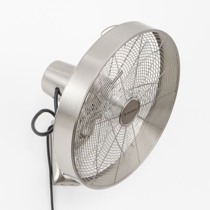 ZEVENTI - Nástenný ventilátor FREEZE 50W/230V pr. 40 cm matný chróm + diaľkové ovládanie
