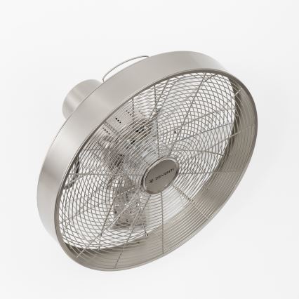 ZEVENTI - Nástenný ventilátor FREEZE 50W/230V pr. 40 cm matný chróm + diaľkové ovládanie
