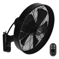 ZEVENTI - Nástenný ventilátor FREEZE 50W/230V pr. 40 cm čierna + diaľkové ovládanie