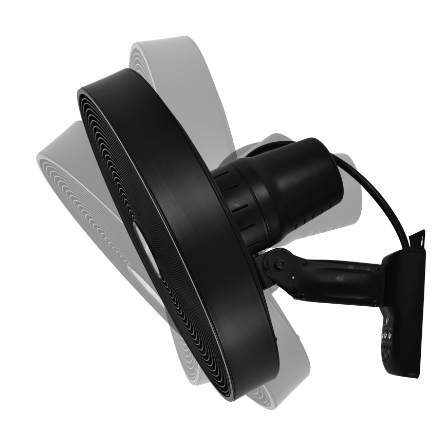 ZEVENTI - Nástenný ventilátor FREEZE 50W/230V pr. 40 cm čierna + diaľkové ovládanie